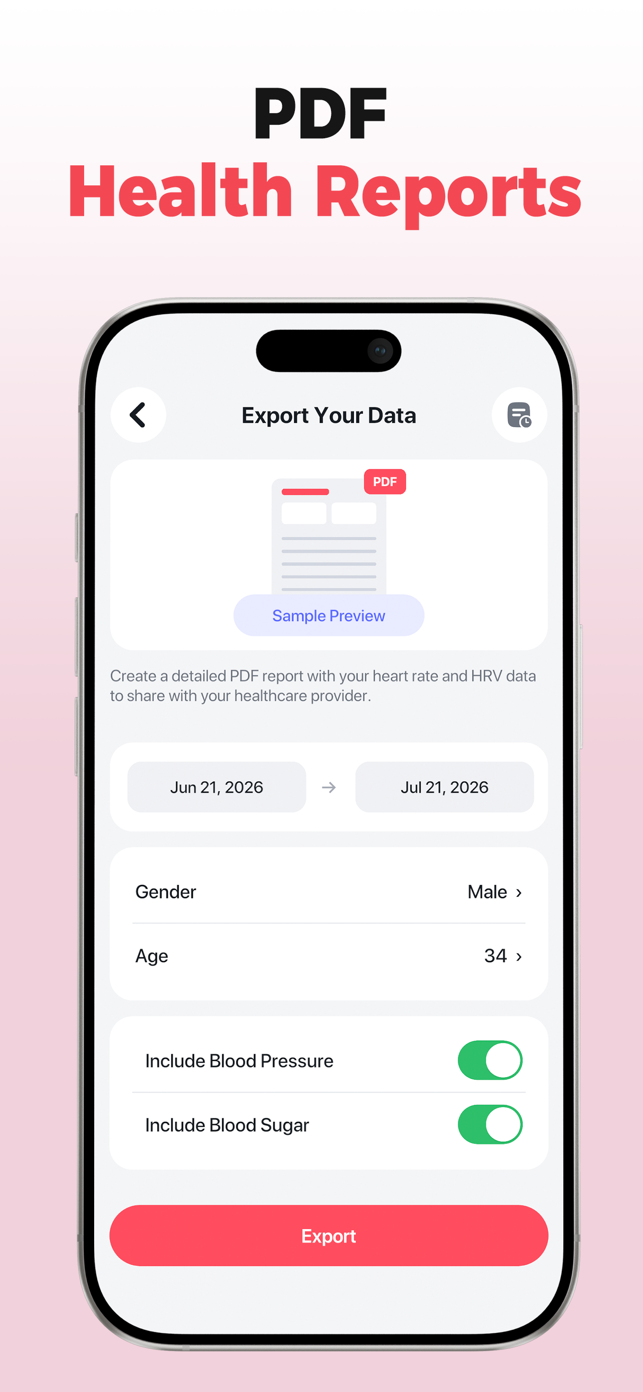 Pulseora app history view